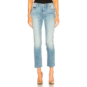 Mother Rascal Ankle Snippet Raw Hem Straight Cropped Jean Wild At Heart-27